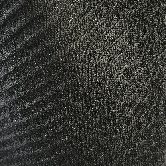 St. John Black Knit Top with cut decorated chest sleeveless size M light sparkle - Picture 6 of 14